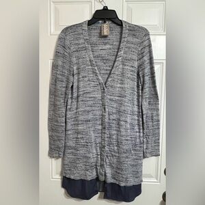Dolan Left Coast Cardigan Women's S‎ Anthropologie Sweater Button Blue Boho